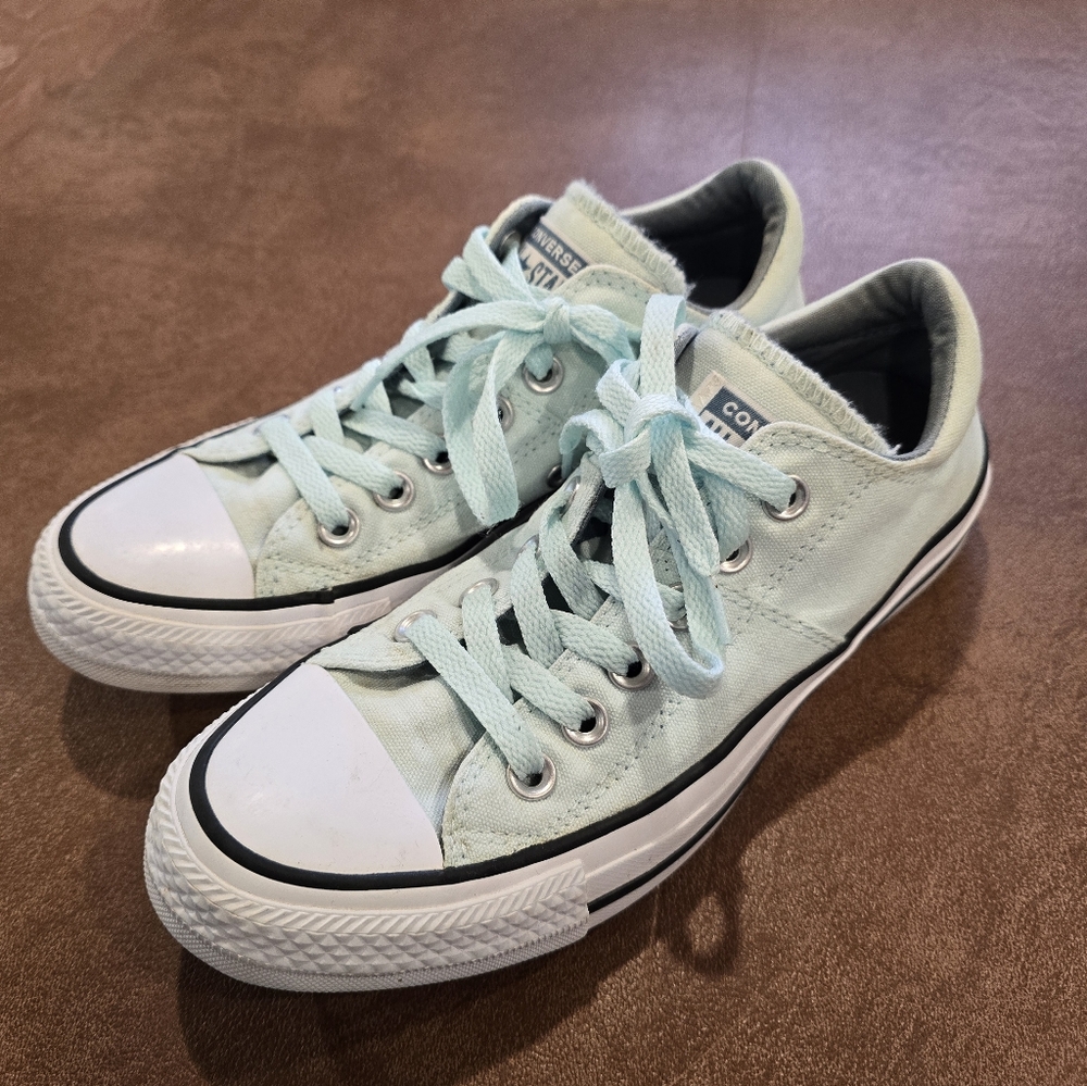 Converse ALL star Low Top Mint Sneakers Womens 7 Puffy Tongue